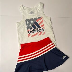 Adidas Red, White & Blue outfit